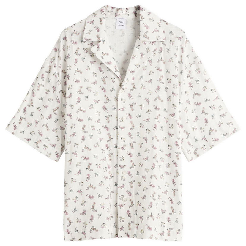 Skjorta Won Hundred Won Hundred Desmond Flower Vacation Shirt, Size Large Vit | 3549-14276