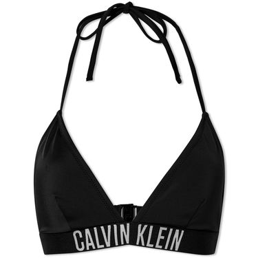 Badkläder CALVIN KLEIN Swim Logo Triangle Bikini Top Svart | KW0KW01824-BEH, 0