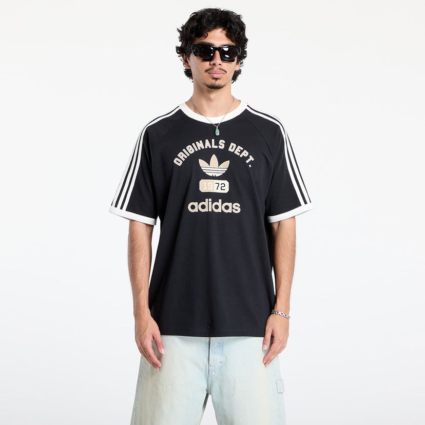 T-shirt adidas Originals 3-Stripes Originals Dept. Graphic Tee Svart | KD6265