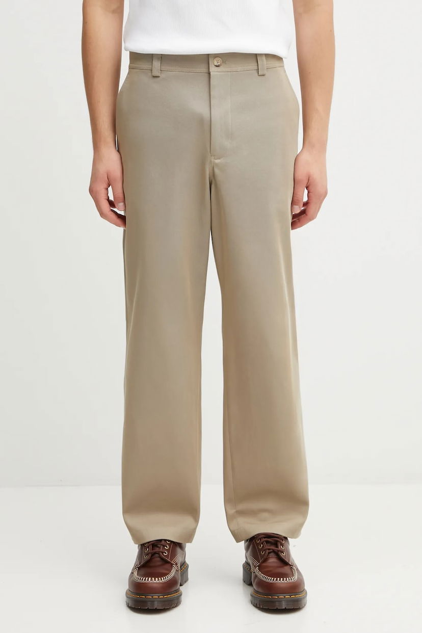 Byxor MAISON KITSUNÉ Maison Kitsuné Relaxed Trousers Beige | PM01119WW9028