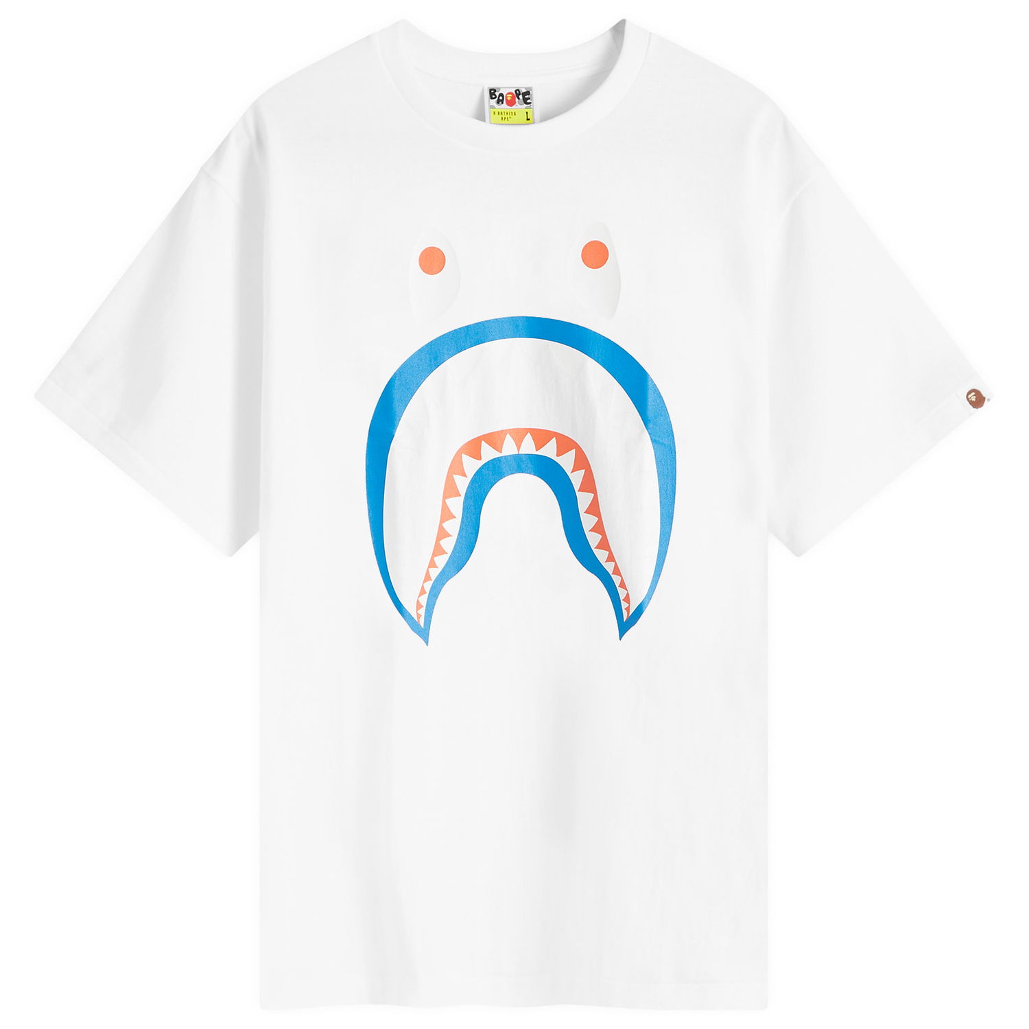 T-shirt BAPE Colours Shark PONR T-Shirt Vit | 001TEK301016M-WHT, 0