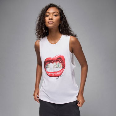 Linne Jordan Flight Sleeveless Graphic Tee Vit | HV0223-100, 0