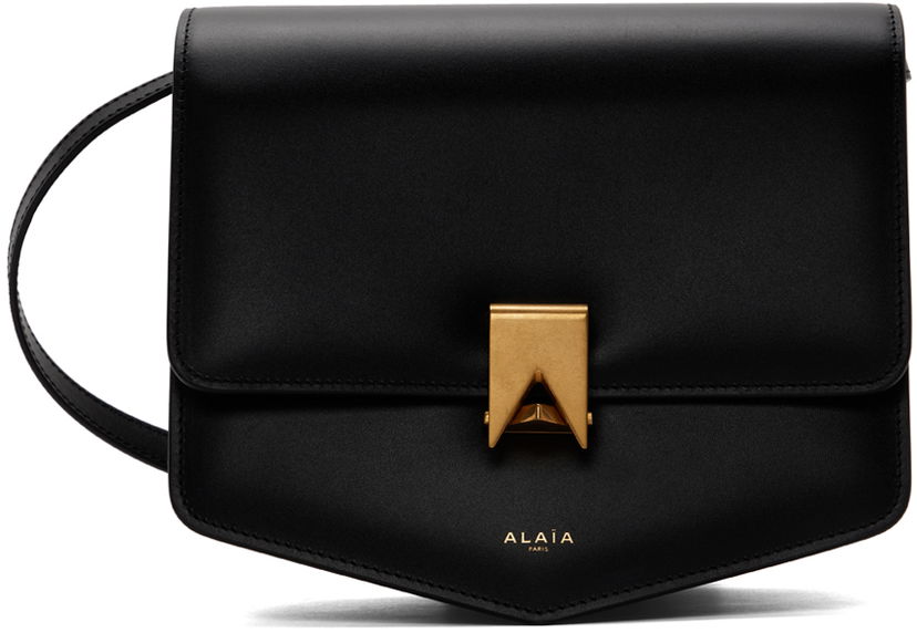 Axelväska Alaïa 'Le Papa' Black Leather Shoulder Bag Svart | AA1S01422CA191