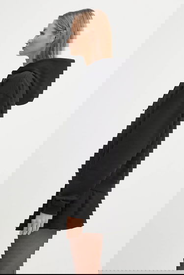 Sweatshirt VETEMENTS VETEMENTS Logo Fitted Hoodie Svart | UH76HD130B, 1