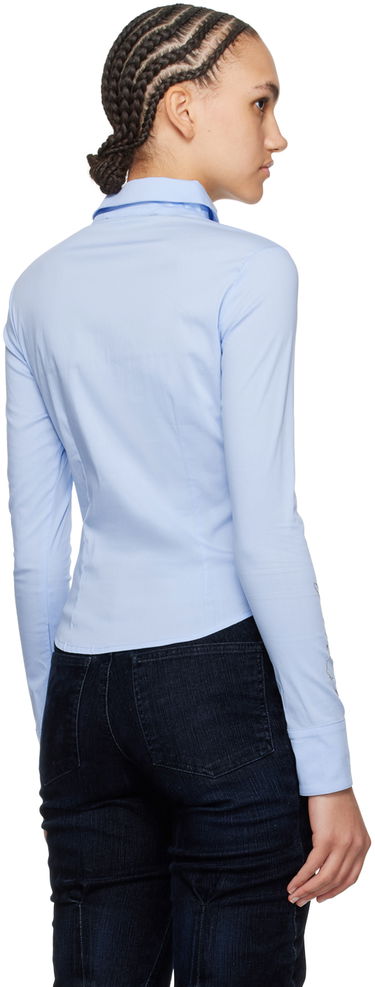 Skjorta Ottolinger Ottolinger Zip Fitted Shirt Blå | 1103004, 2