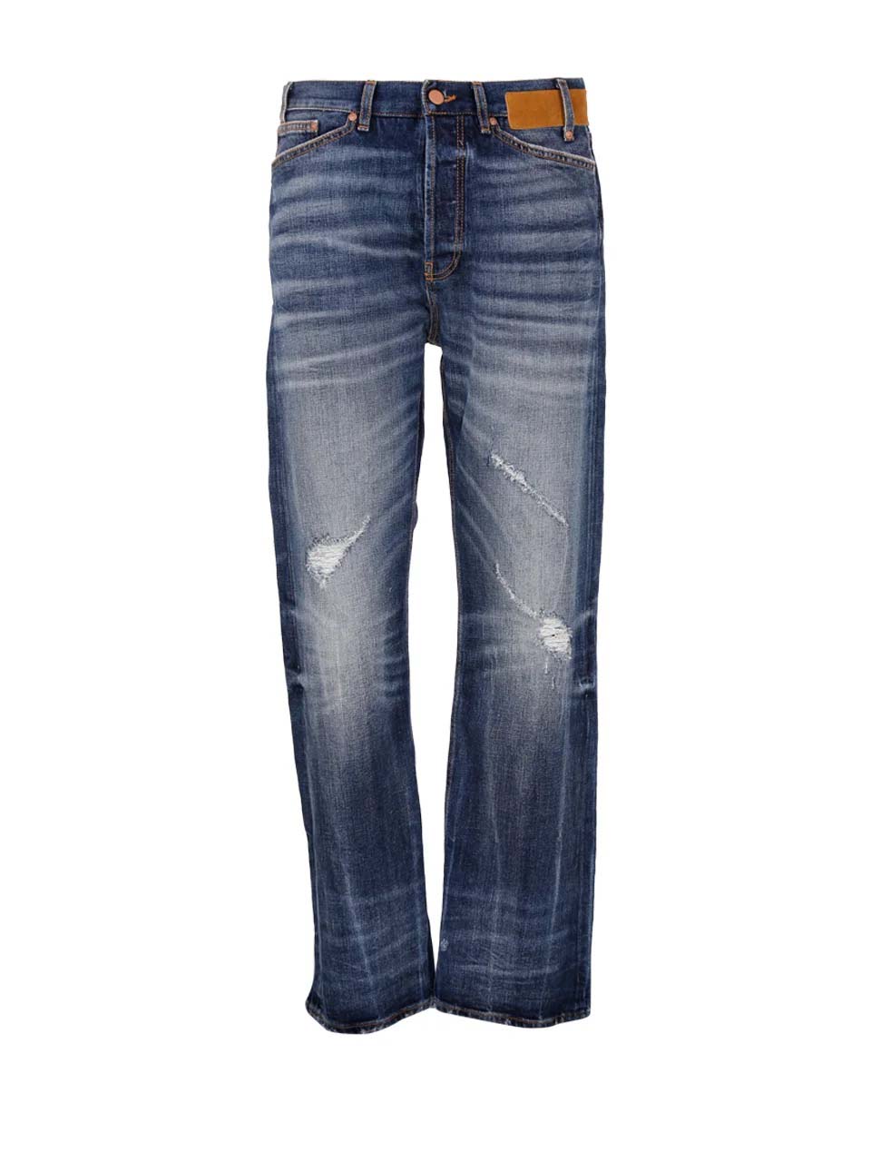 Jeans Palm Angels Straight Fit Jeans Blå | PMYA030S22DEN0014560, 0