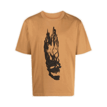 T-shirt HERON PRESTON Flaming Skulls Tee Brun | HMAA032F22JER0016410, 0