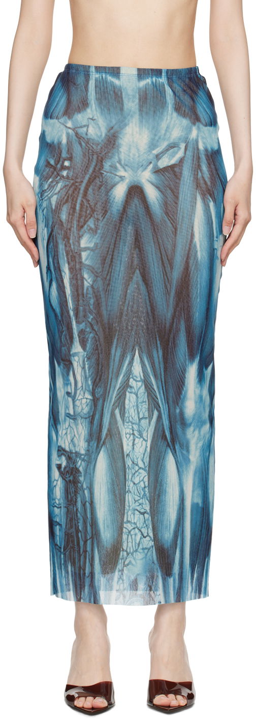 Kjol Jean Paul Gaultier Gaultier 'The Écorché' Maxi Skirt Blå | 24/30-F-JU124-T554-505601
