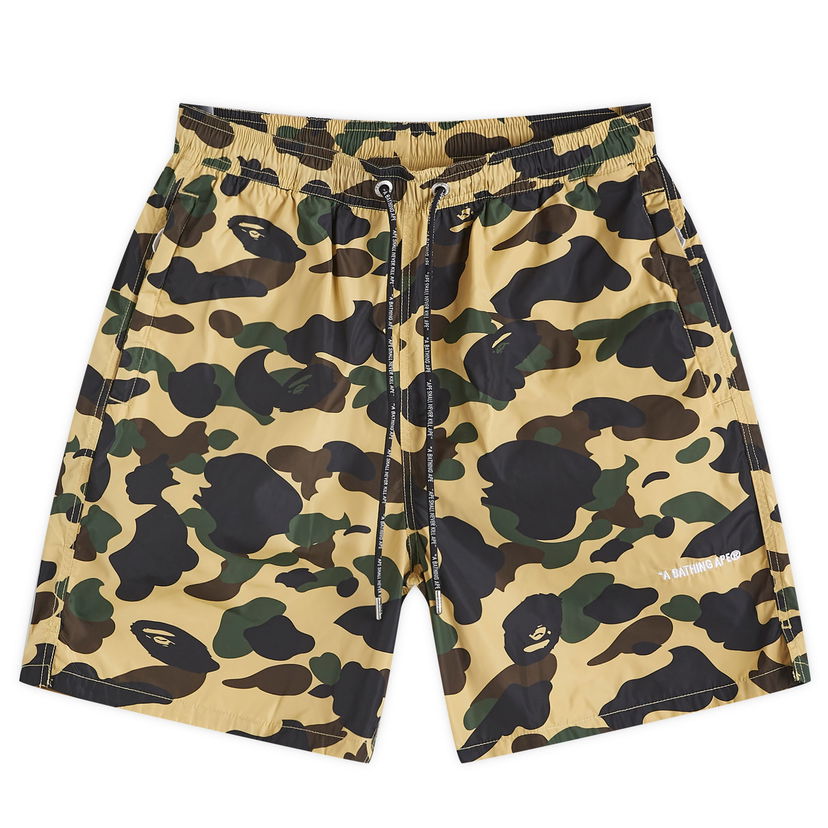 Shorts BAPE A Bathing Ape 1st Camo Nylon Beach Short Grön | 001SPK301323M-YLW