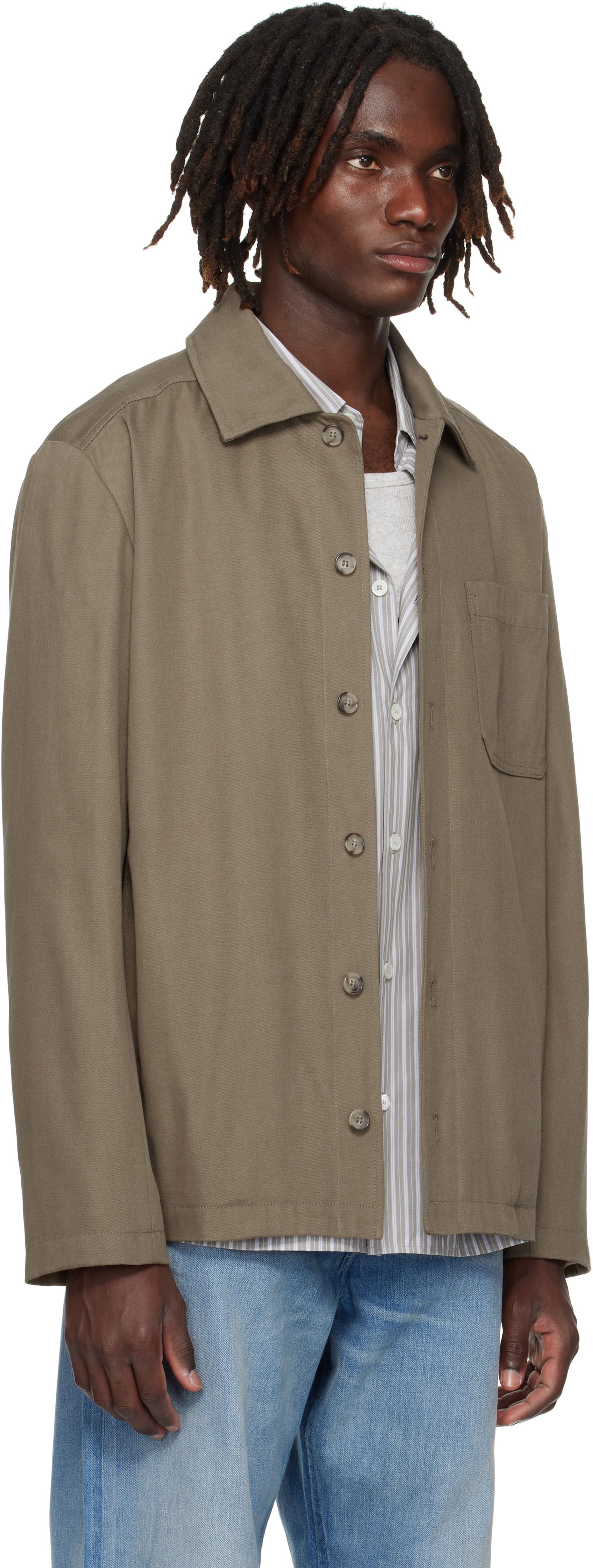 Jacka A.P.C. A.P.C. Jeffray Button-Up Jacket Grön | COFCO-H02991, 1