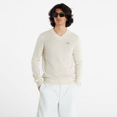 Sweater Comme des Garçons PLAY White Heart Pullover Beige | P1N064, 2