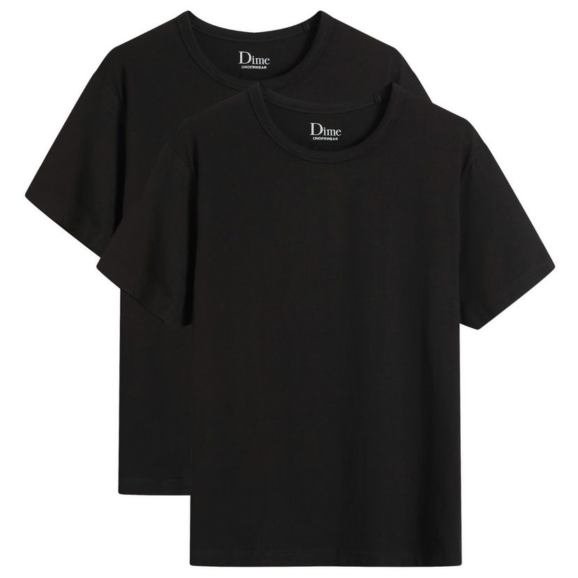 T-shirt Dime Dime Classic 2 Pack T-Shirts, Size Large Svart | DIMESU2535-BLK