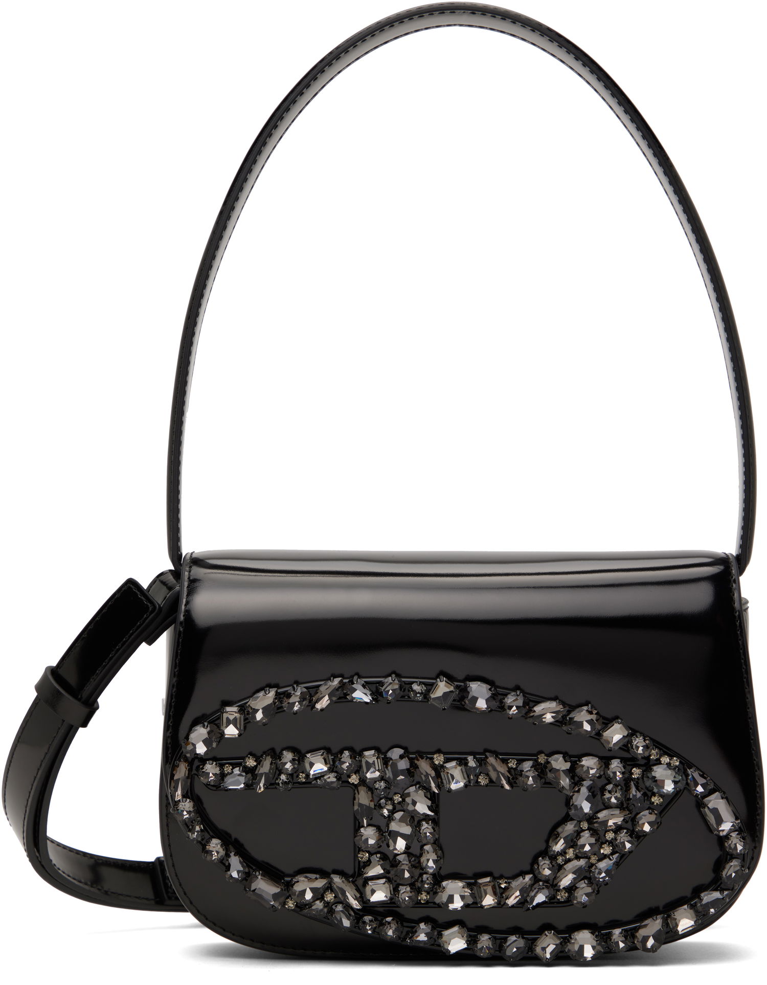 Handväska Diesel Diesel 1DR Crystal-Embellished Shoulder Bag Svart | X08396 P8036, 0