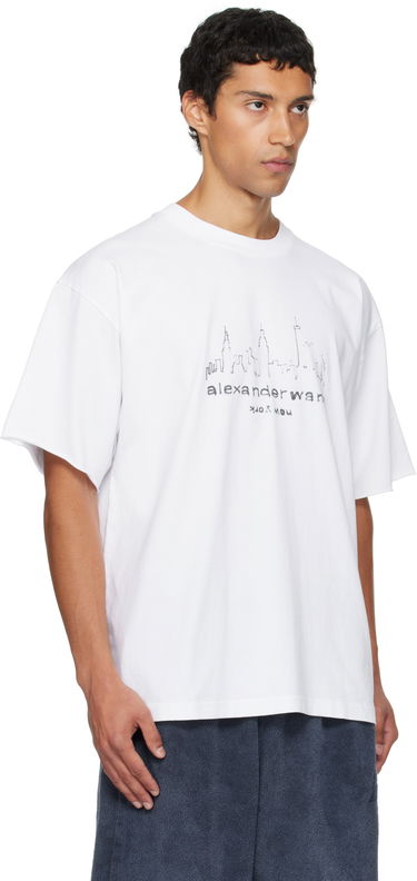T-shirt Alexander Wang Alexander Wang Graphic Short Sleeve T-Shirt Vit | UCC3251842, 1