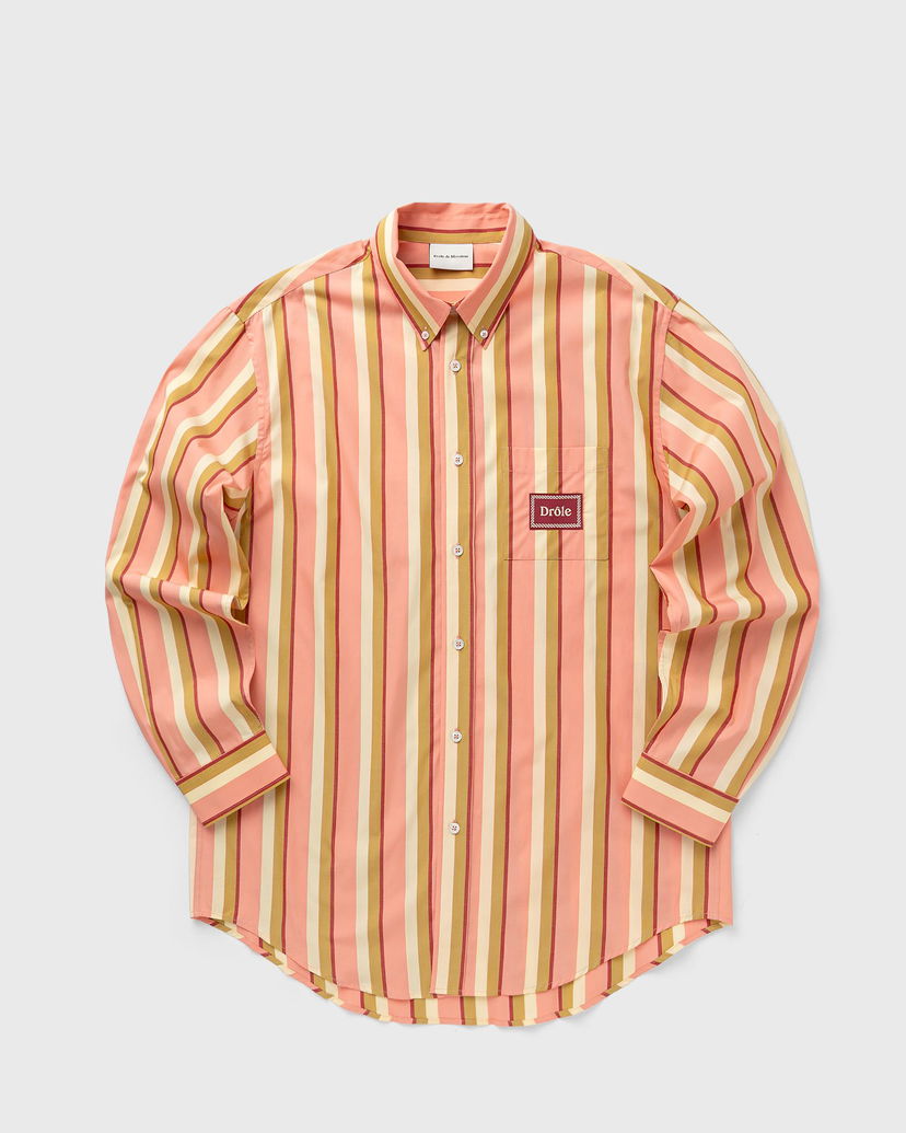 Skjorta Drôle de Monsieur Drôle de Monsieur Striped Long Sleeve Shirt Rosa | G-SH208-CO117-CR