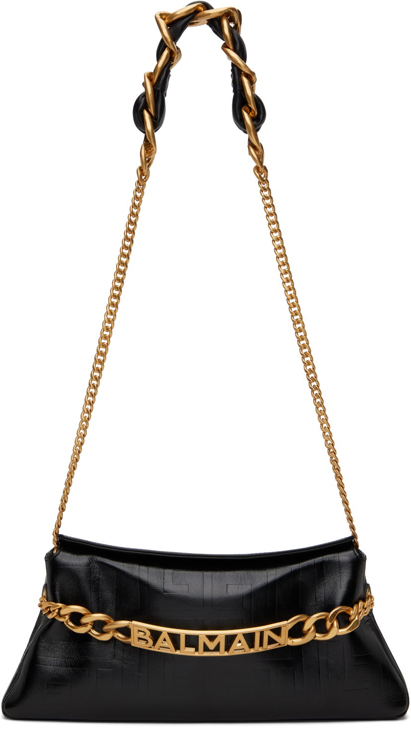 Handväska Balmain Balmain 1945 Soft Clutch Svart | EN1LQ955LETF