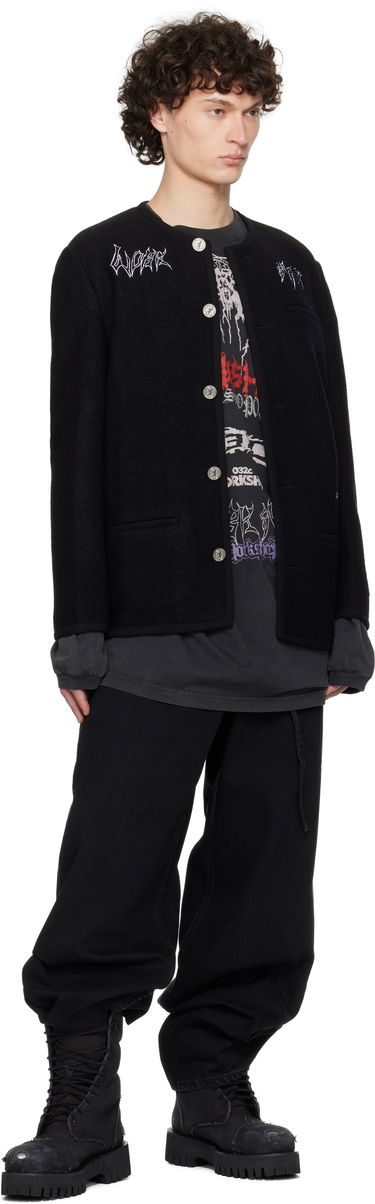 Jacka 032C Ghost Writer Wool Jacket Svart | S25-MRW-1701-000, 3