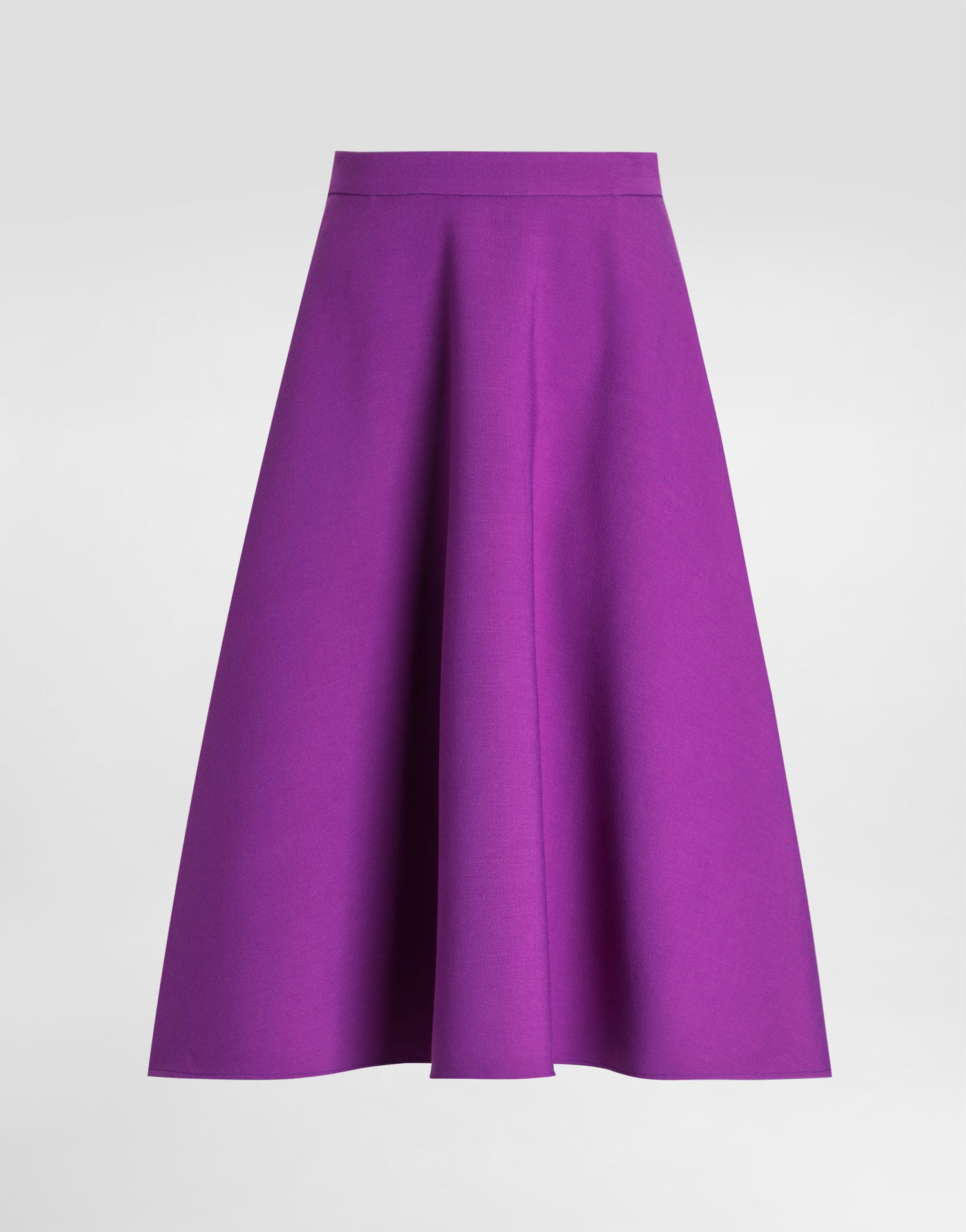 Kjol Dolce & Gabbana Dolce & Gabbana Double Crêpe Wool Midi A-Line Skirt Purpur | F4C02TFU2L8F0571, 0