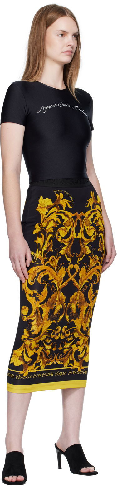 T-shirt Versace Versace Jeans Couture Logo T-Shirt Svart | E79HAH6A2_EN0008, 3