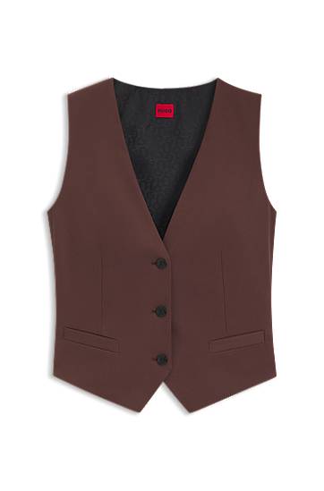 Väst BOSS Stretch Waistcoat Brun | 50545278