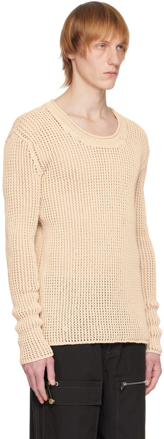 Sweater Dion Lee Grid Knitted Sweater Beige | C7163R23, 1