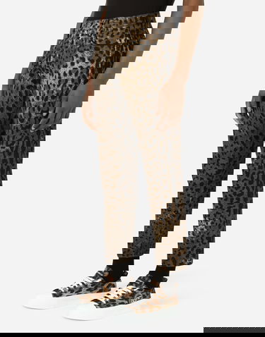 Jeans Dolce & Gabbana Dolce & Gabbana Leopard Print Denim Pants Brun | GYJDADG8EI1S9001, 3