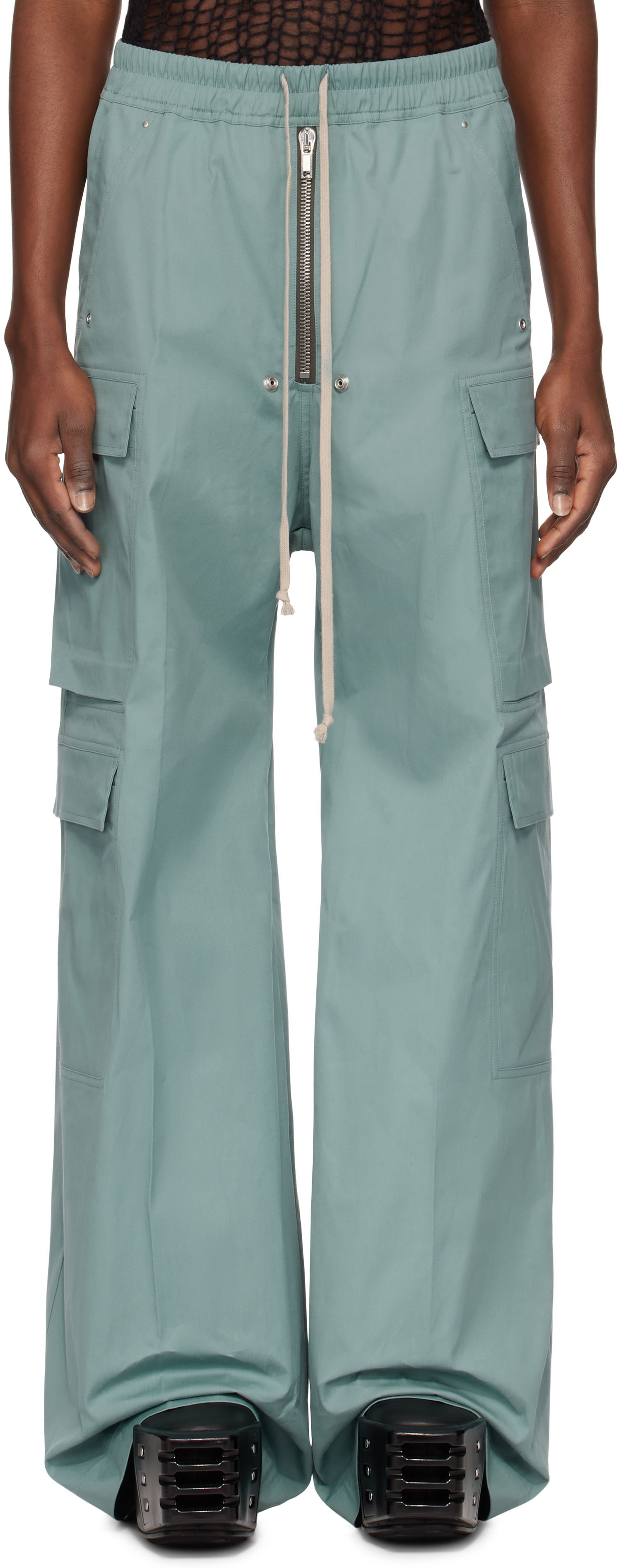 Cargo byxor Rick Owens Rick Owens Hollywood Cargobela Cargo Pants Grön | RU01E5339 TE, 0