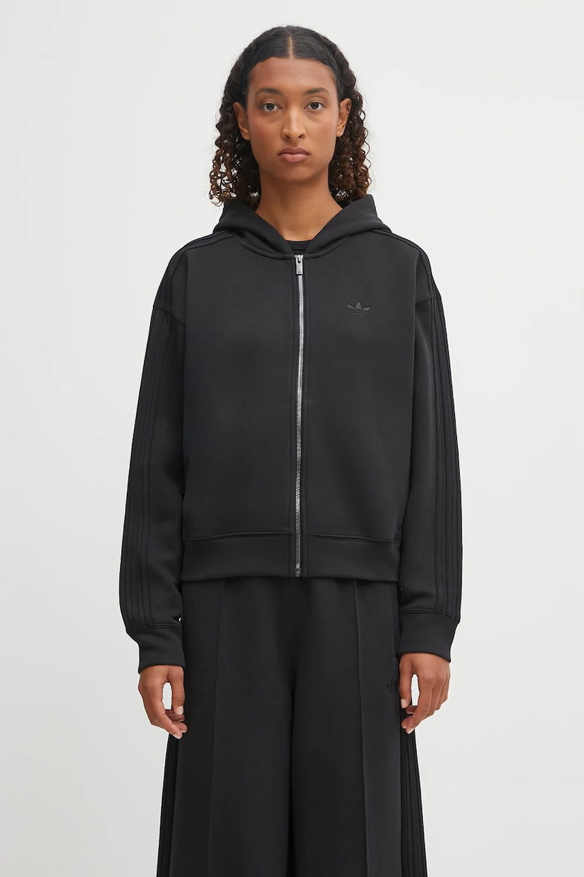 Sweatshirt adidas Originals adidas Originals Spacer 3S Full-Zip Hoodie Svart | JY2619