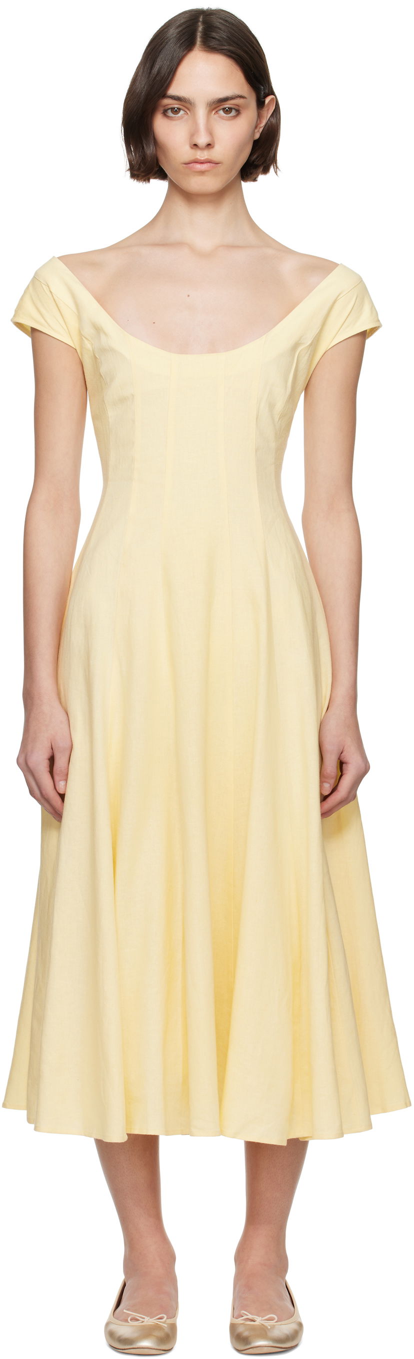 Klä GUIZIO Guizio Leila Midi Dress Gul | S25404W085