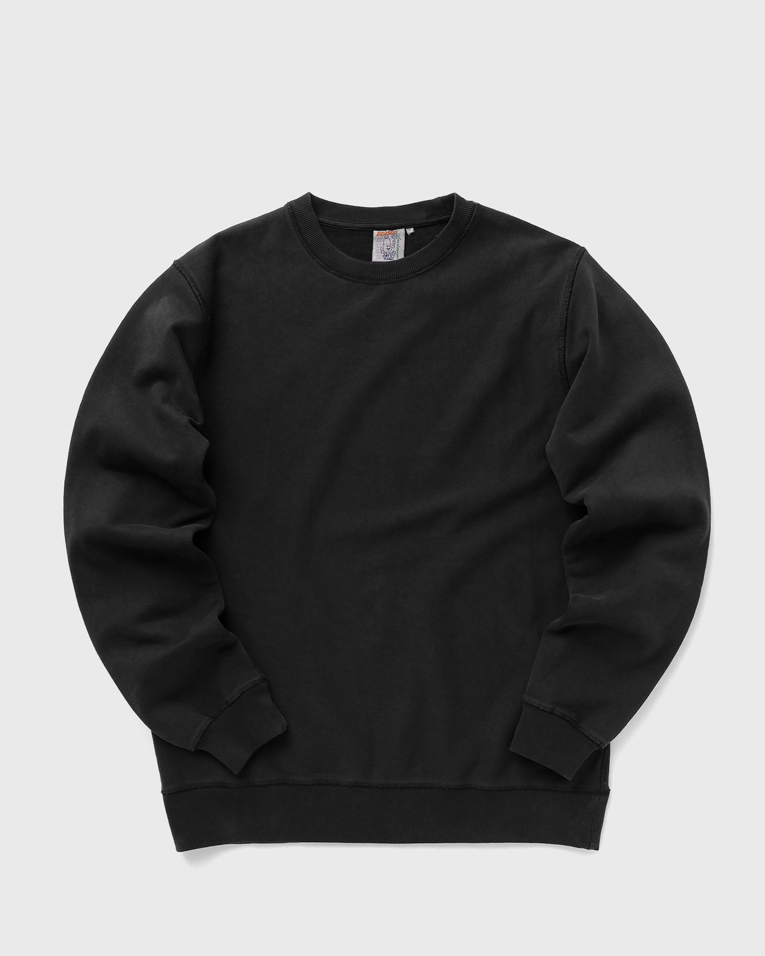 Sweatshirt BSTN Basic Crewneck Sweatshirt Svart | BEASTIN-PLAIN19-UND-29, 1