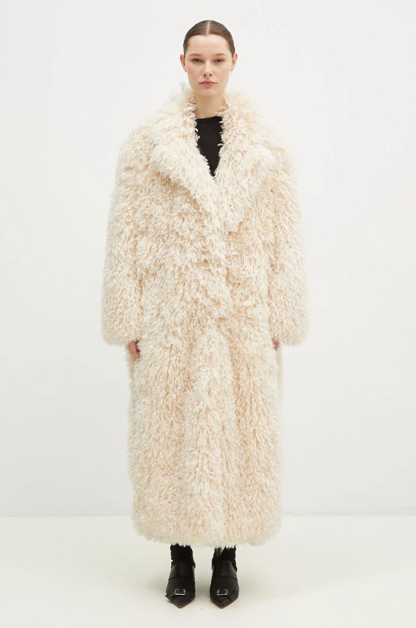 Rockar Fiorucci Women's Long Faux Fur Coat Vit | U01FMOCO243FF02WH02