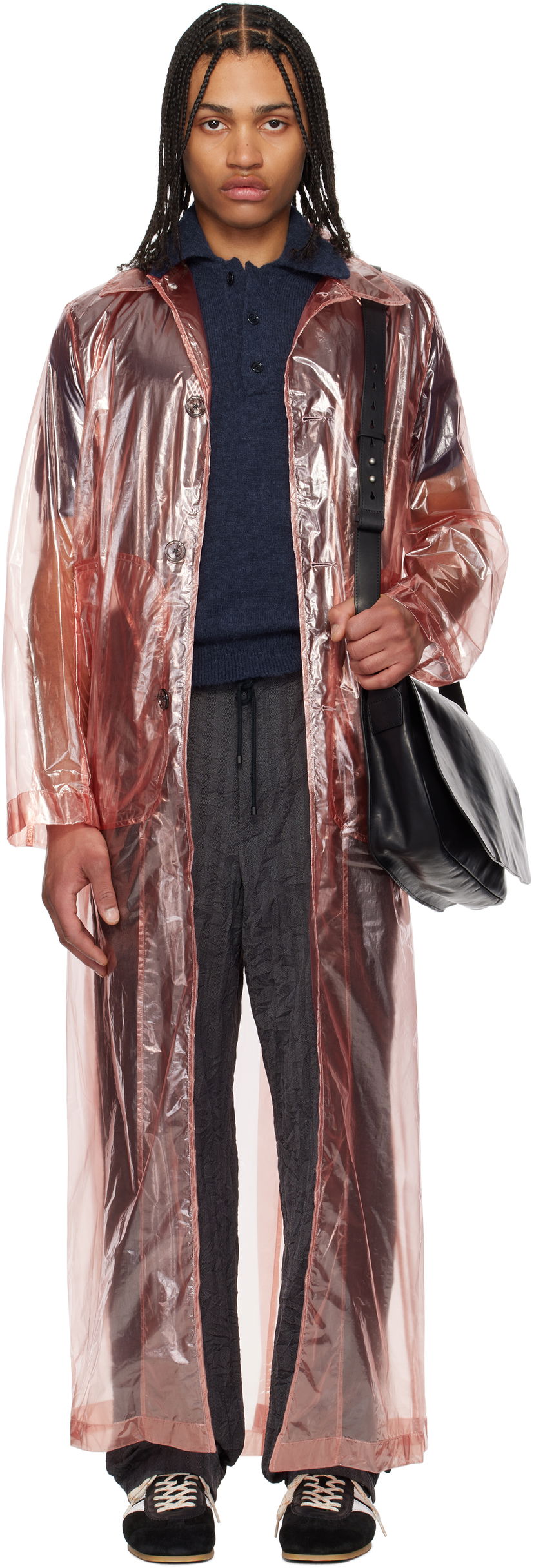 Regnrock Dries Van Noten Dries Van Noten Loose Fit Mac Coat Rosa | 251-020214-1258
