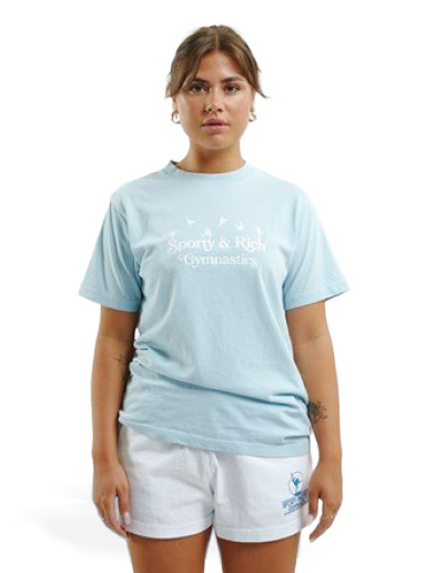 T-shirt Sporty & Rich Gymnastics T-Shirt Blå | TS487BB