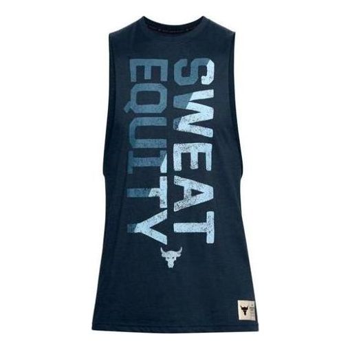Linne Under Armour Project Rock Graphic Training Tank Top Mörkblå | 1357185-408, 0