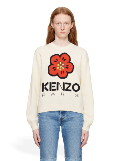 Sweater KENZO Paris Boke Flower Vit | FD62PU4303LD
