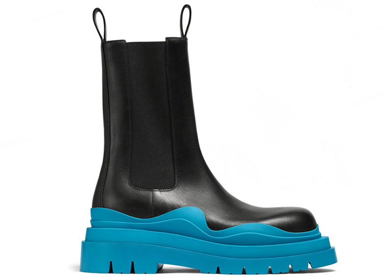 Sneakers och skor Bottega Veneta Tire Boot High Black Amalfi Blue Blå | 630284VBS501438, 0