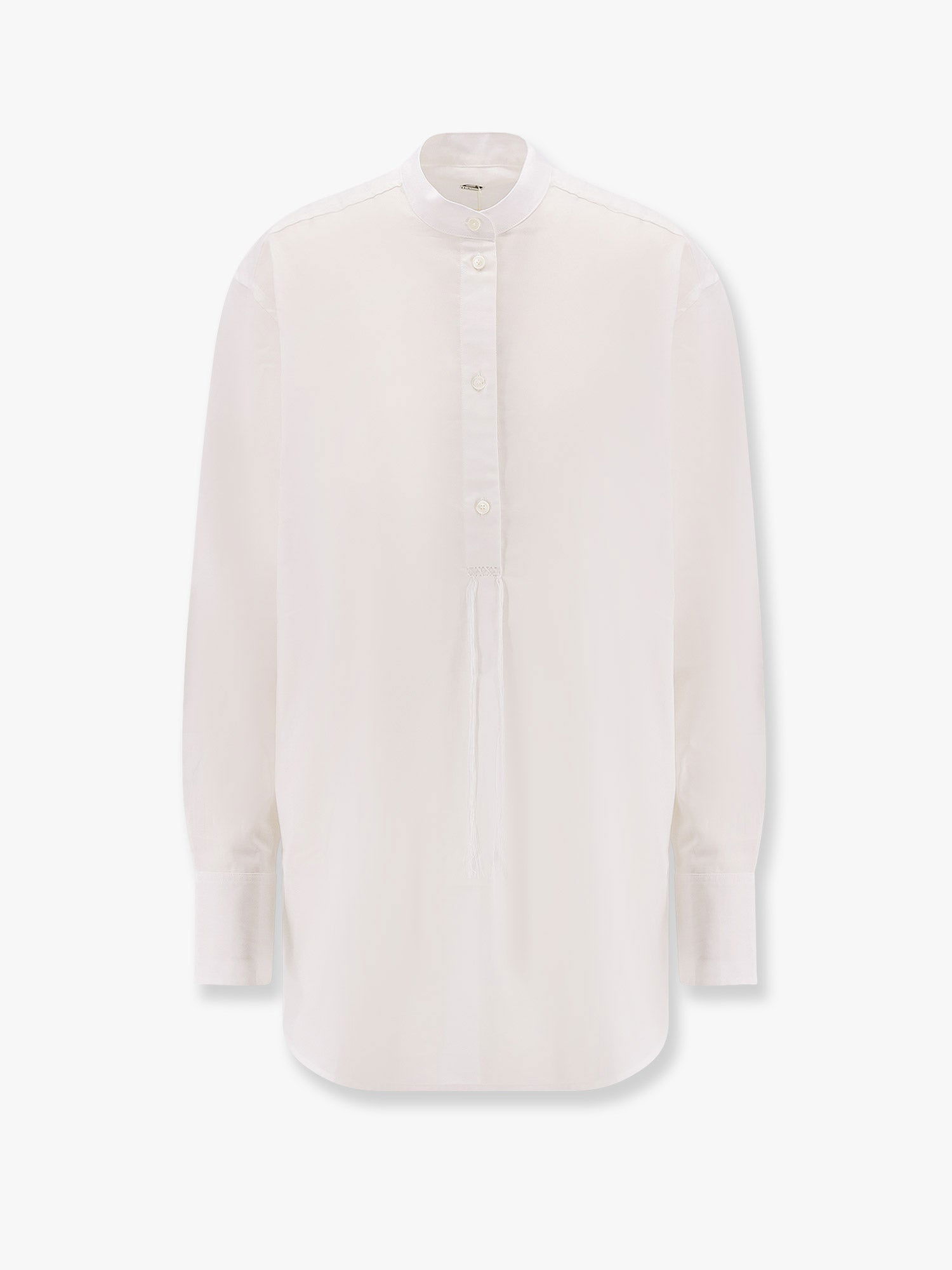 Skjorta TOTEME Long Sleeve Band Collar Shirt Toteme Vit | 252WRT0427FB0372047, 0