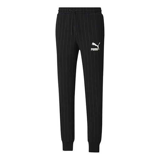Träningsbyxor Puma Pinstripe Fleece Lined Pants Svart | 530178-01