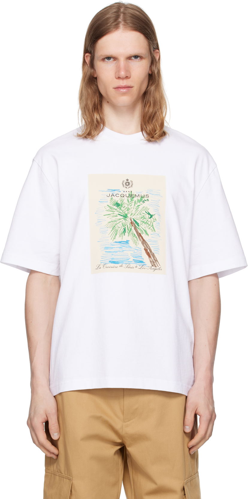 T-shirt Jacquemus Jacquemus 'The Marino' T-Shirt Vit | 25E255JS319-2102