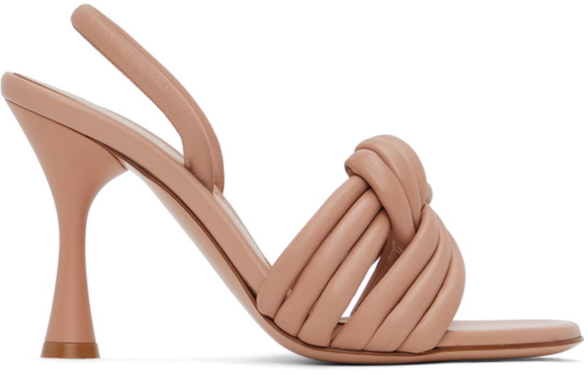 Sneakers och skor Gianvito Rossi Ottavia Knotted Heeled Sandals Rosa | G32458.95LAC.NAP