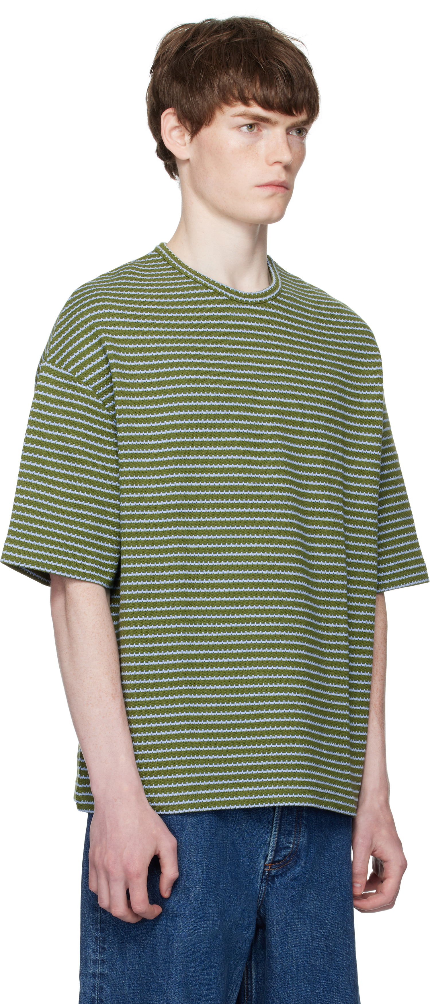 T-shirt A.P.C. A.P.C. Bahia Striped T-Shirt Grön | COHJD-H26231, 1