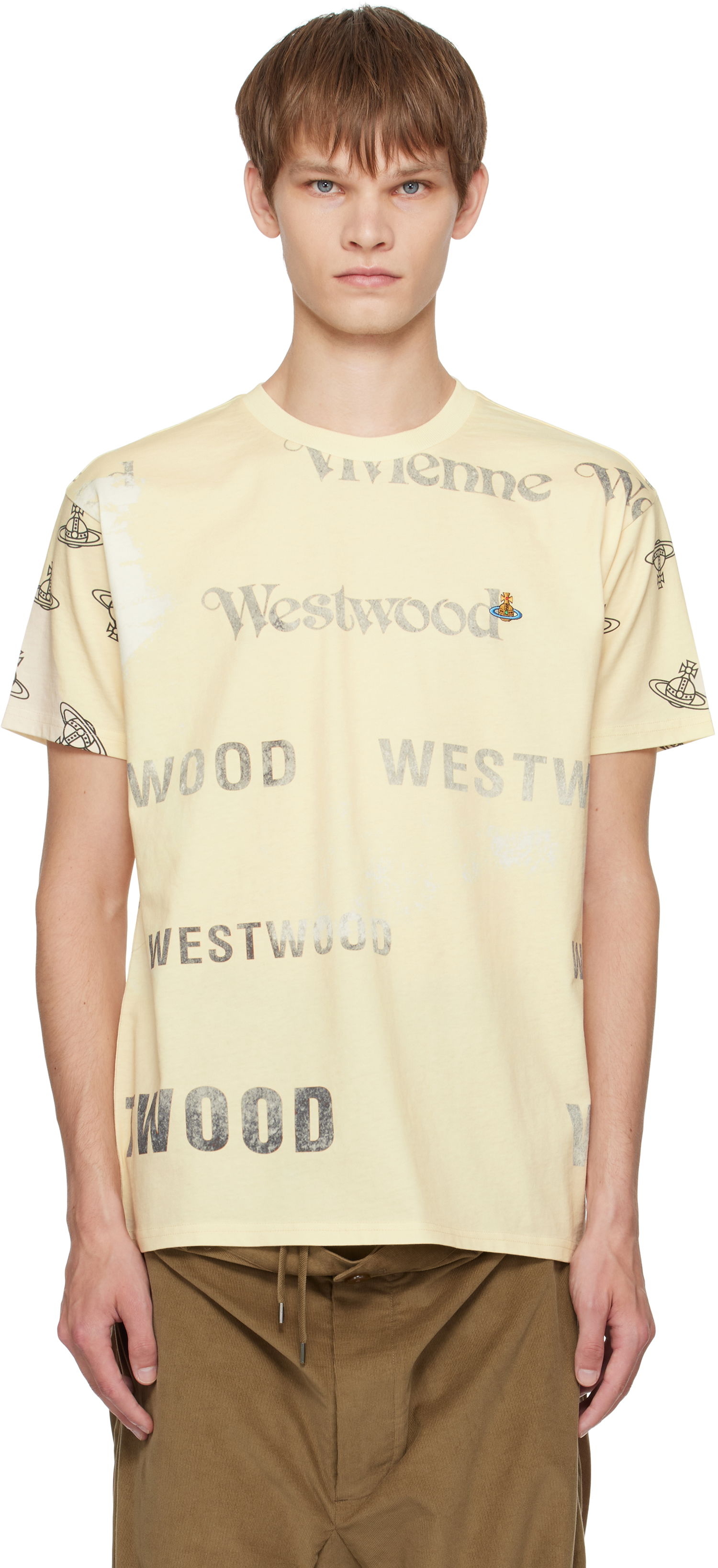 T-shirt Vivienne Westwood Vivienne Westwood Labels Classic T-Shirt Gul | 3G010013-J006E-, 0
