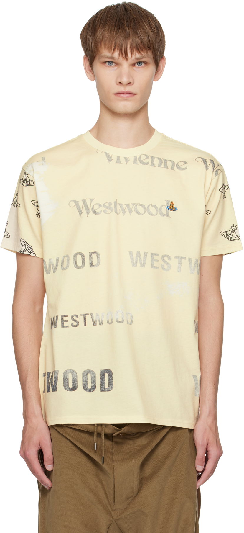 T-shirt Vivienne Westwood Vivienne Westwood Labels Classic T-Shirt Gul | 3G010013-J006E-