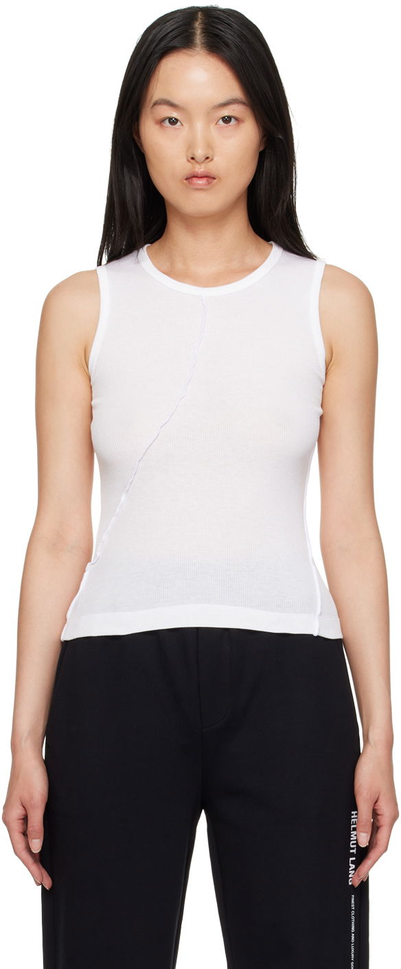 Linne Helmut Lang Helmut Lang Twisted Tank Top Vit | N05HW509