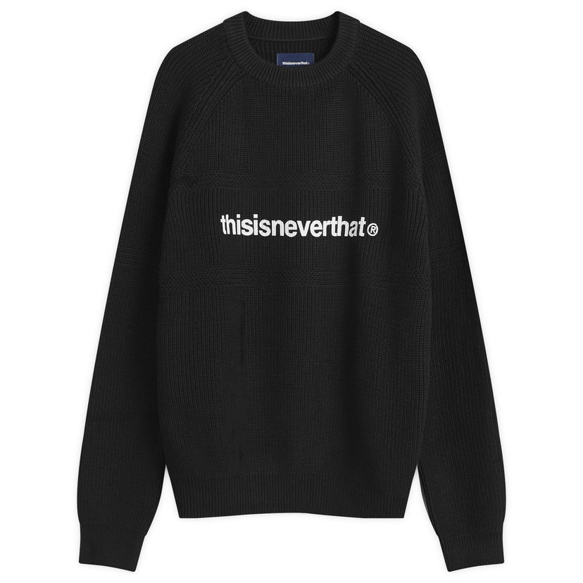 Sweater thisisneverthat T-Logo Knit Jumper Svart | TN253KKNPK01-BLK