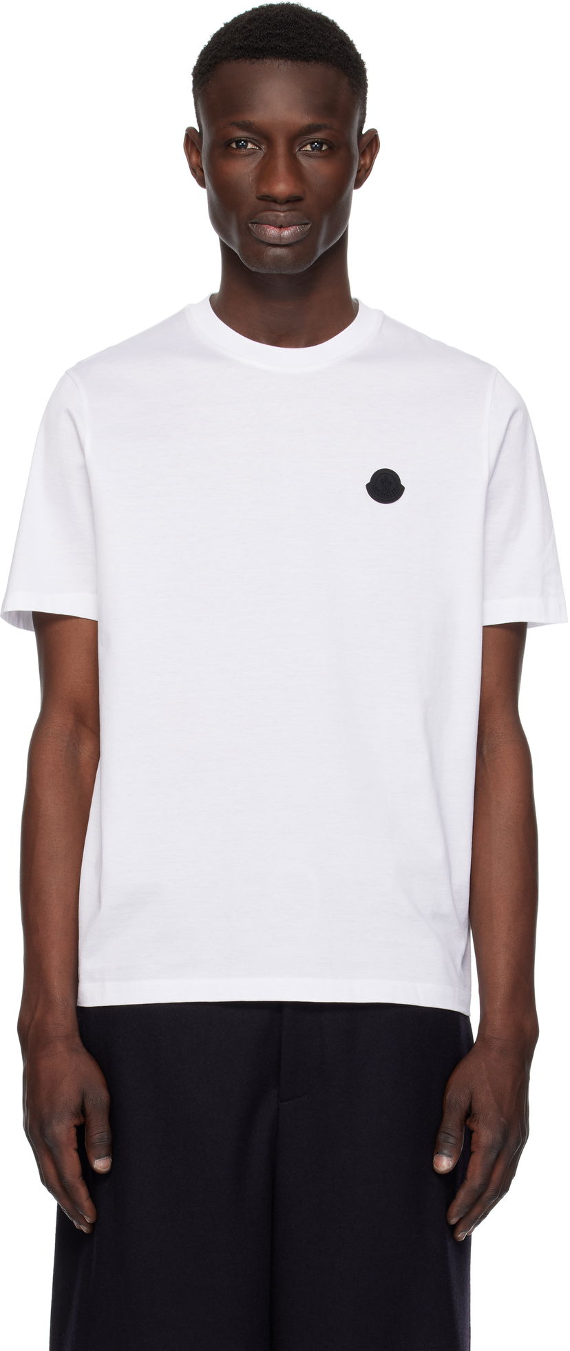 T-shirt Moncler Moncler Cotton T-Shirt with Logo Vit | K10918C000738390Y