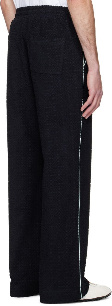 Träningsbyxor Casablanca Casablanca Monogram Jacquard Towelling Sweatpants Svart | MPF25-JTR-270-01, 2