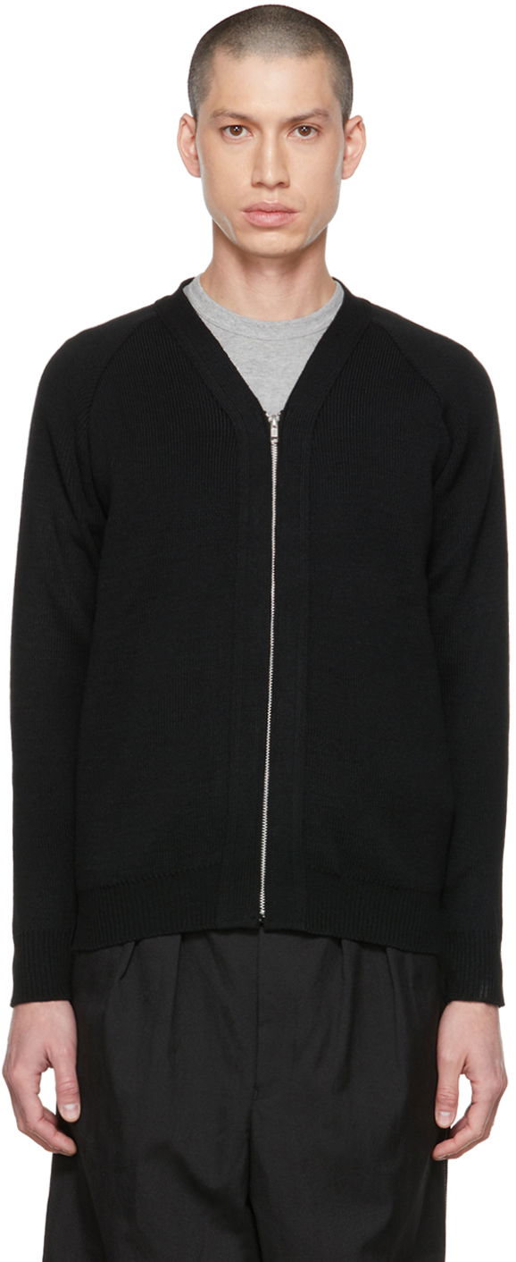 Sweater Comme des Garçons Homme Deux Lochaven of Scotland Zip Cardigan Svart | DH-N504-051