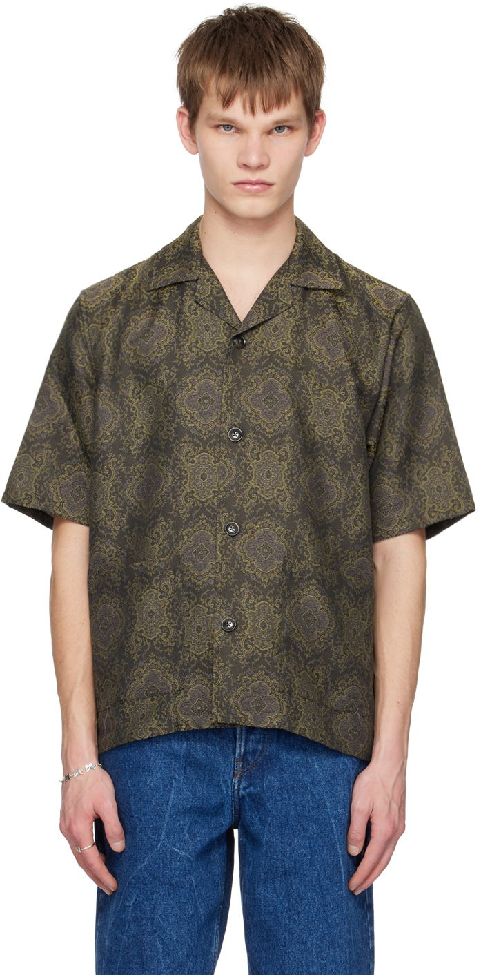 Skjorta Needles NEEDLES Cabana Short Sleeve Shirt Grön | MR096