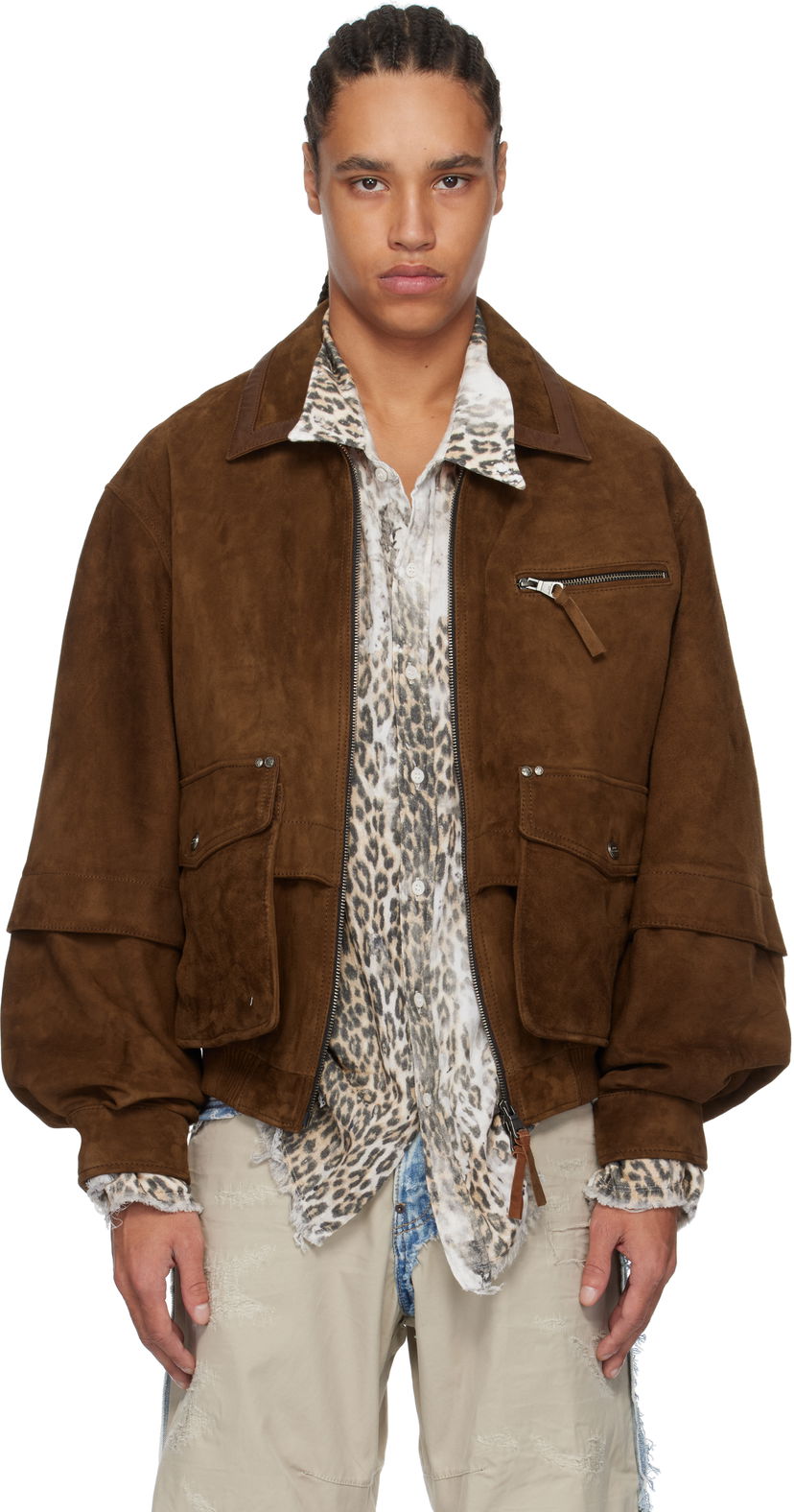 Bomberjacka Andersson Bell Andersson Bell Mikoos Suede Bomber Jacket Brun | awa673m